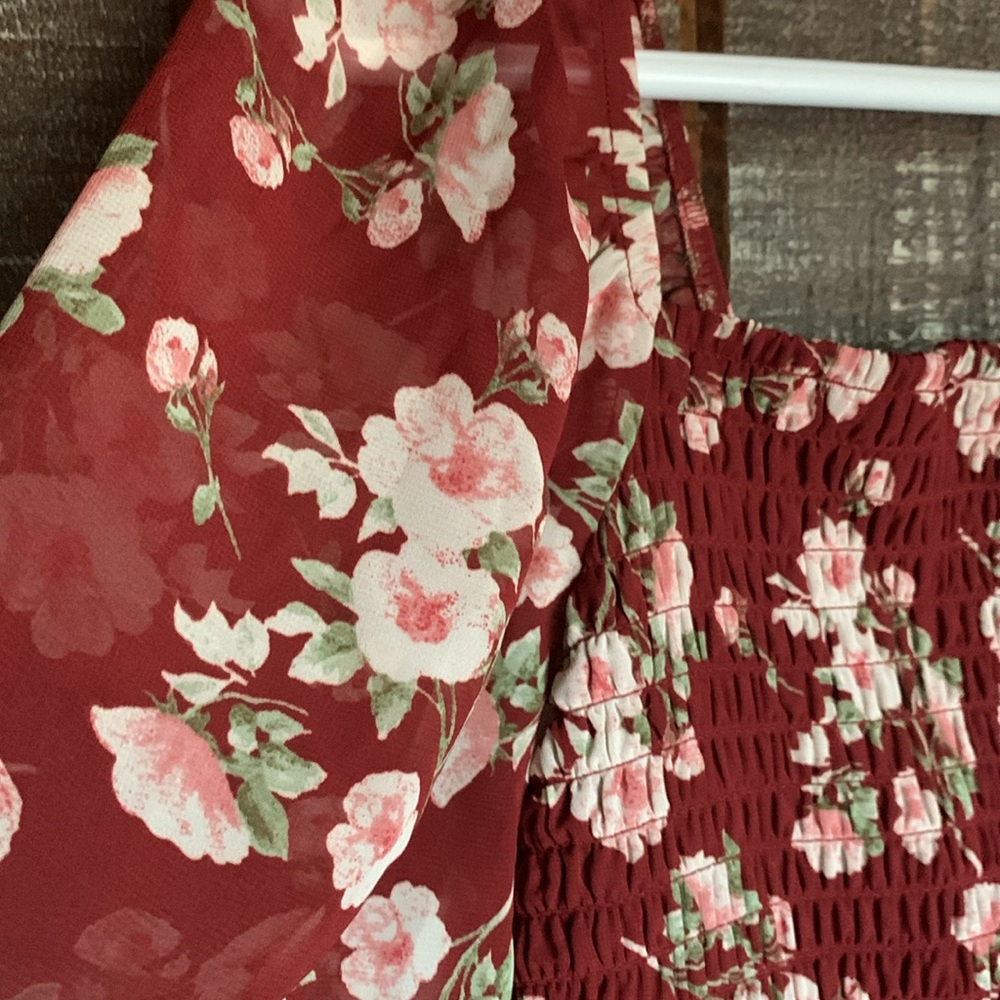 New Lily Rose dress womens size medium floral prairie milkmaid boho feminine - Picture 8 of 15